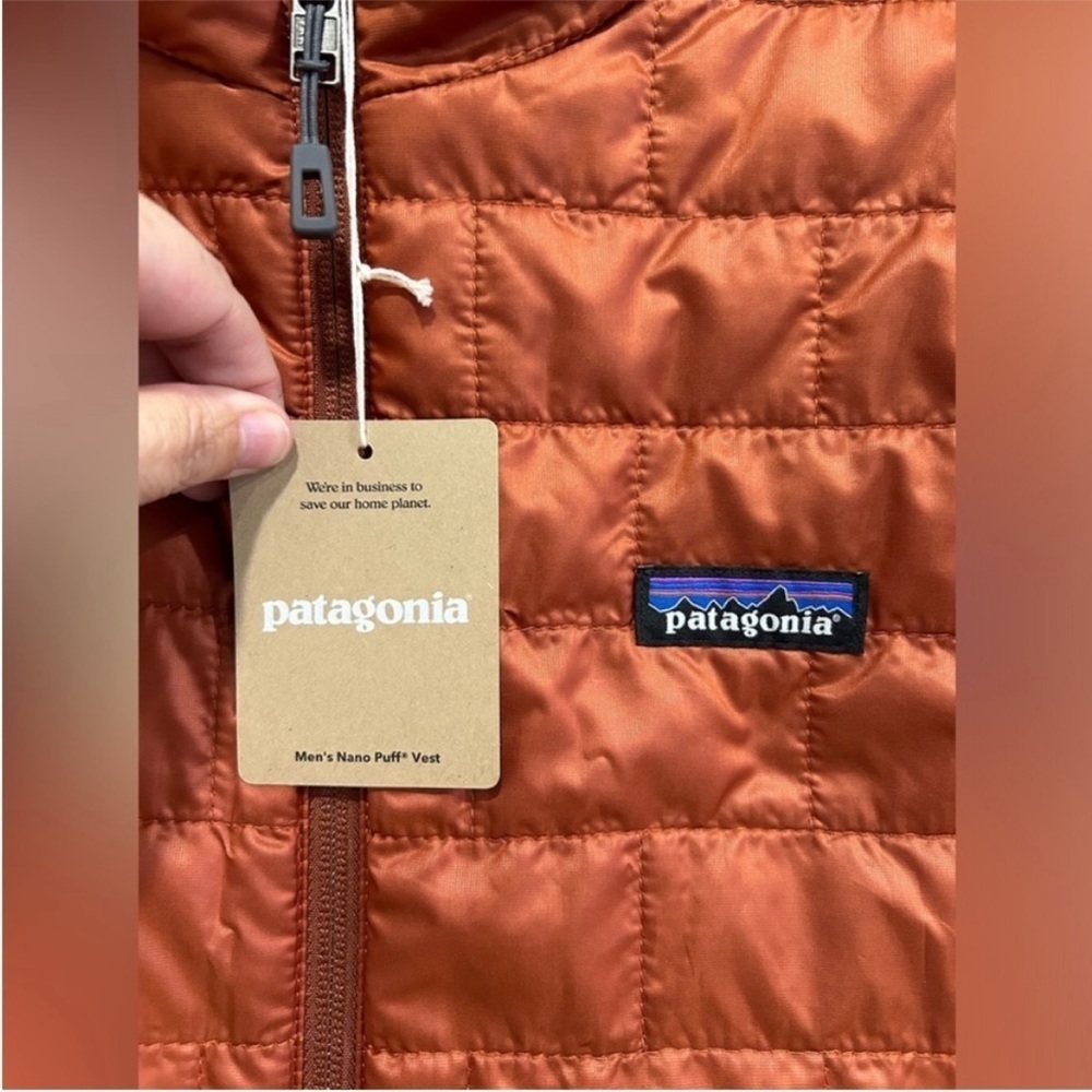 Patagonia Men’s Small Nano Puff Insulated Vest Burnished Red Puffer NWT Puffy - Picture 4 of 7